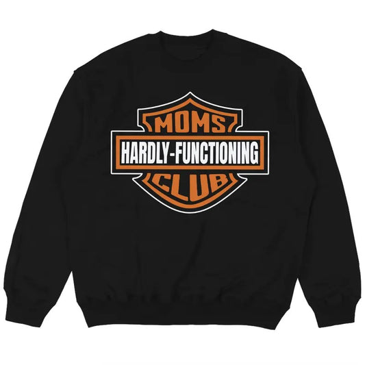 Funny Moms Club Hardly Functioning Shirt, Vintage Tired Moms Club Bad Moms Club Tees,  Motorcycle Mom Tshirt, Mother's Gift Shirt Womenswear Top
