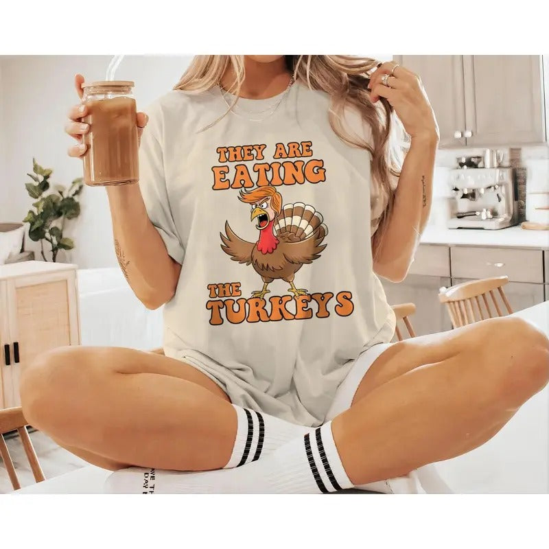 Funny Political Turkey Shirt Thanksgiving Trump Humor Shirt Fall Funny Tshirt Fall Funny Tee Funny Kamala Supporter...