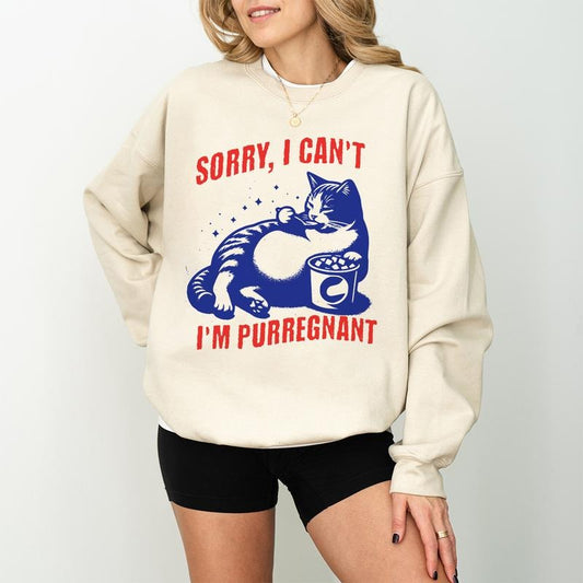 Funny Pregnancy Announcement Sweatshirt, Pregnant Cat Shirt, Baby Shower Gift for Expecting Mom, Cat Mom pregnancy Gift, Mom To Be