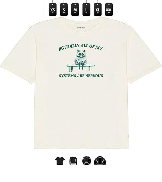 Funny Raccoon Meme Unisex Heavy Taped neck T-Shirt