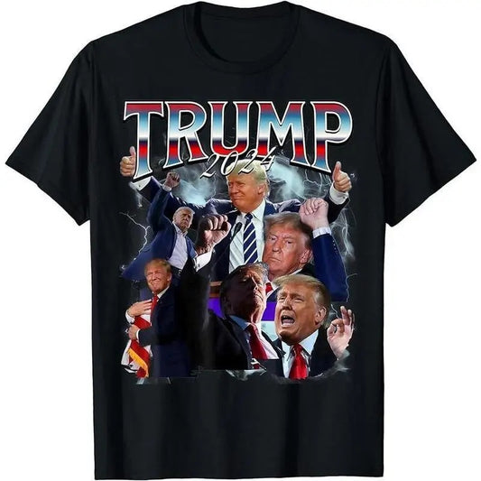 Funny Trump 2024 Campaign 90s Trendy Bootleg Style Men Women T-Shirt, Gift Trending, Gift Boy Friends, Gift Girl Friends,...