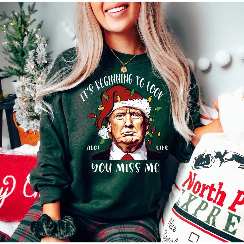 Funny Trump Election 2024 Christmas SweatShirt Casual Comfort Casual Comfort T-Shirts, Hoodie | InkThreadWorks.com