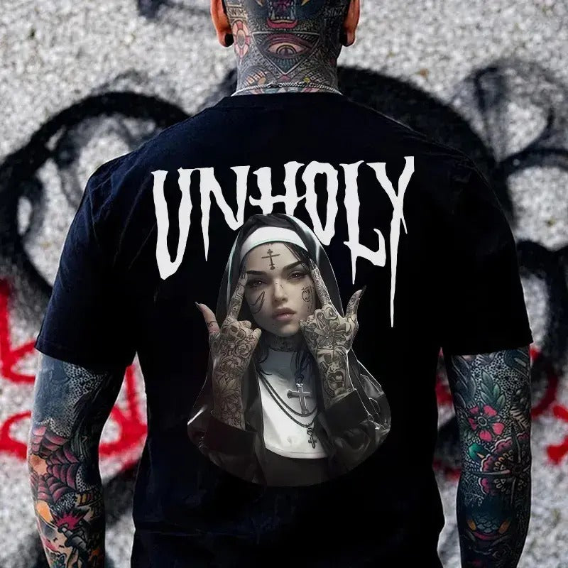 Funny Unholy Nun T-Shirt - hodiee sweater men and women Hoodie, Sweatshirt | InkThreadWorks.com