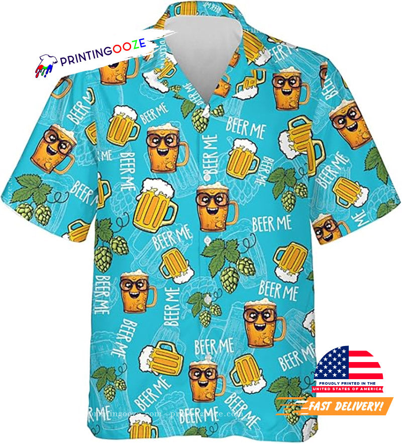 Funny National Beer Day Hawaiian Shirt