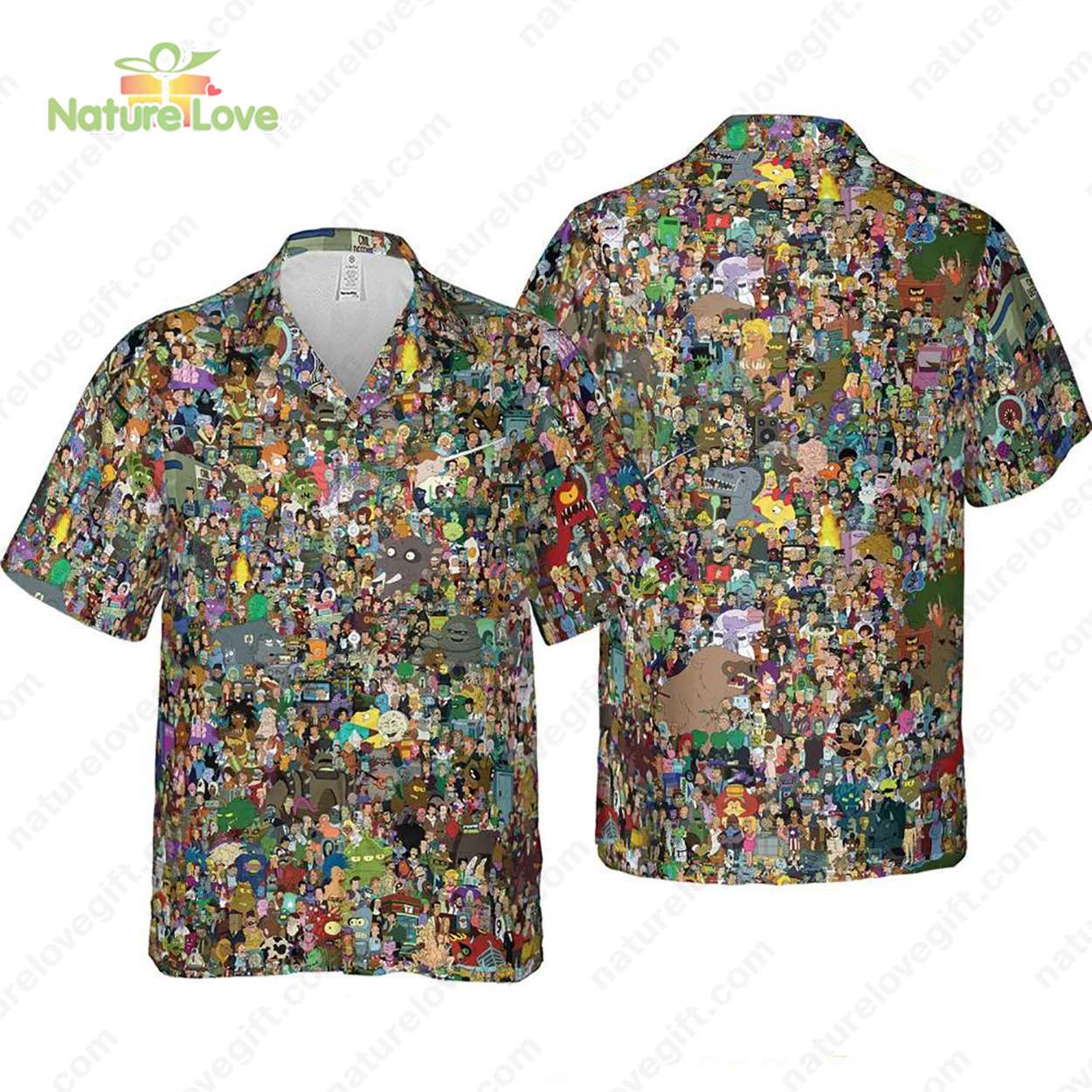 Futurama Comics Characters Hawaiian Shirt Futurama Shirt​s