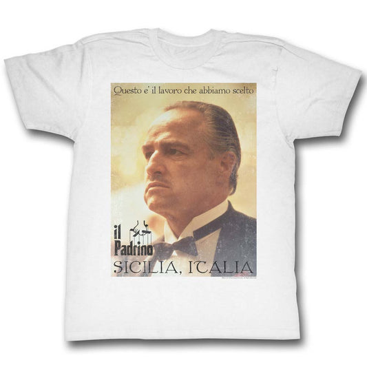 Godfather Mens S/S T-Shirt - Poster - Solid White