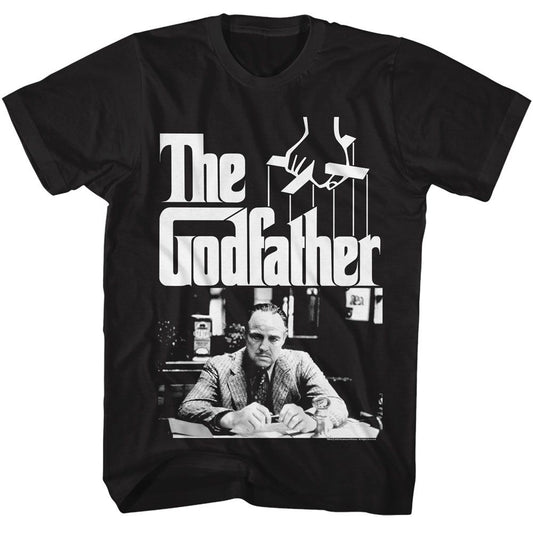 The Godfather - Godfather - American Classics - Solid Black Adult Short Sleeve T-Shirt