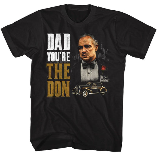 The Godfather - Dad Youre The Don - American Classics - Solid Black Adult Short Sleeve T-Shirt