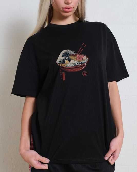 GREAT RAMEN WAVE T-SHIRT, Men Summer Fashion Cotton, Cotton Menswear, S to 3XL Soft Top Hoodie, Sweatshirt
