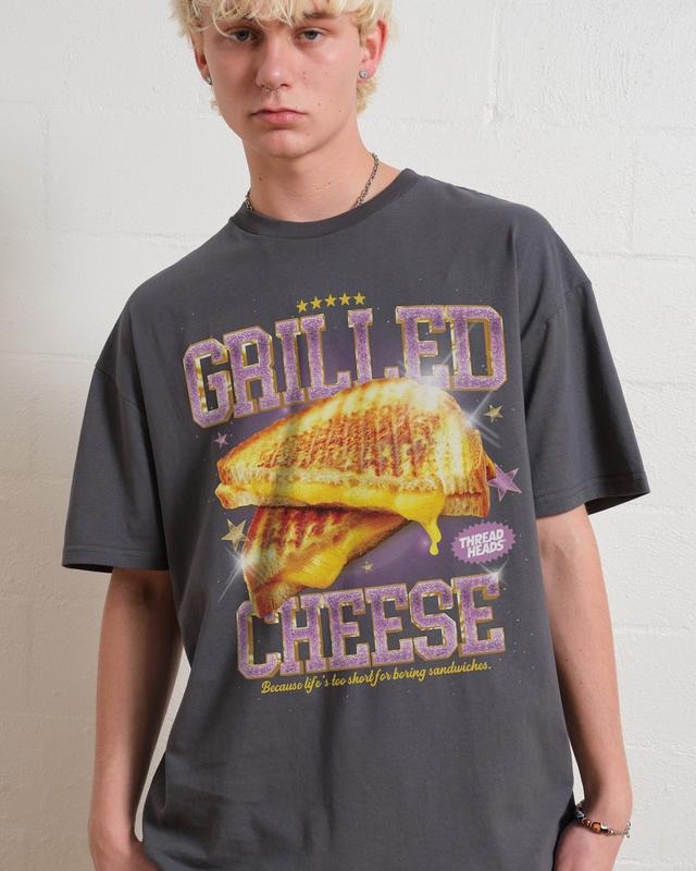 GRILLED CHEESE T-SHIRT, Men Summer Fashion Cotton, Cotton Menswear, S to 3XL Soft Top Hoodie, Sweatshirt | InkThreadWorks.com