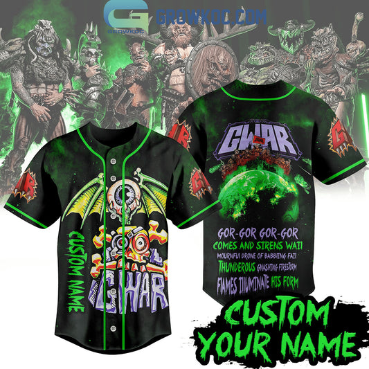 GWAR Gor-Gor-Gor-Gor Comes And Sirens Wail Personalized Baseball Jersey