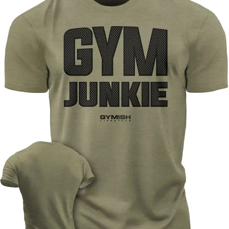 GYMISH Gym Junkie Funny Workout Gym T-Shirt for Men Hoodie, Sweatshirt | InkThreadWorks.com