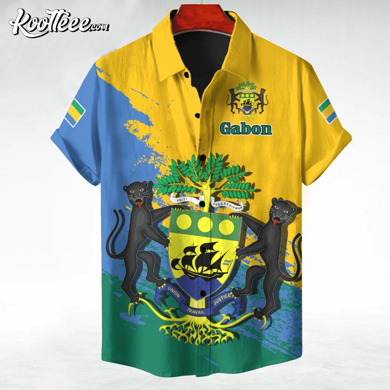 Gabon Coat Of Arms Hawaiian Shirt