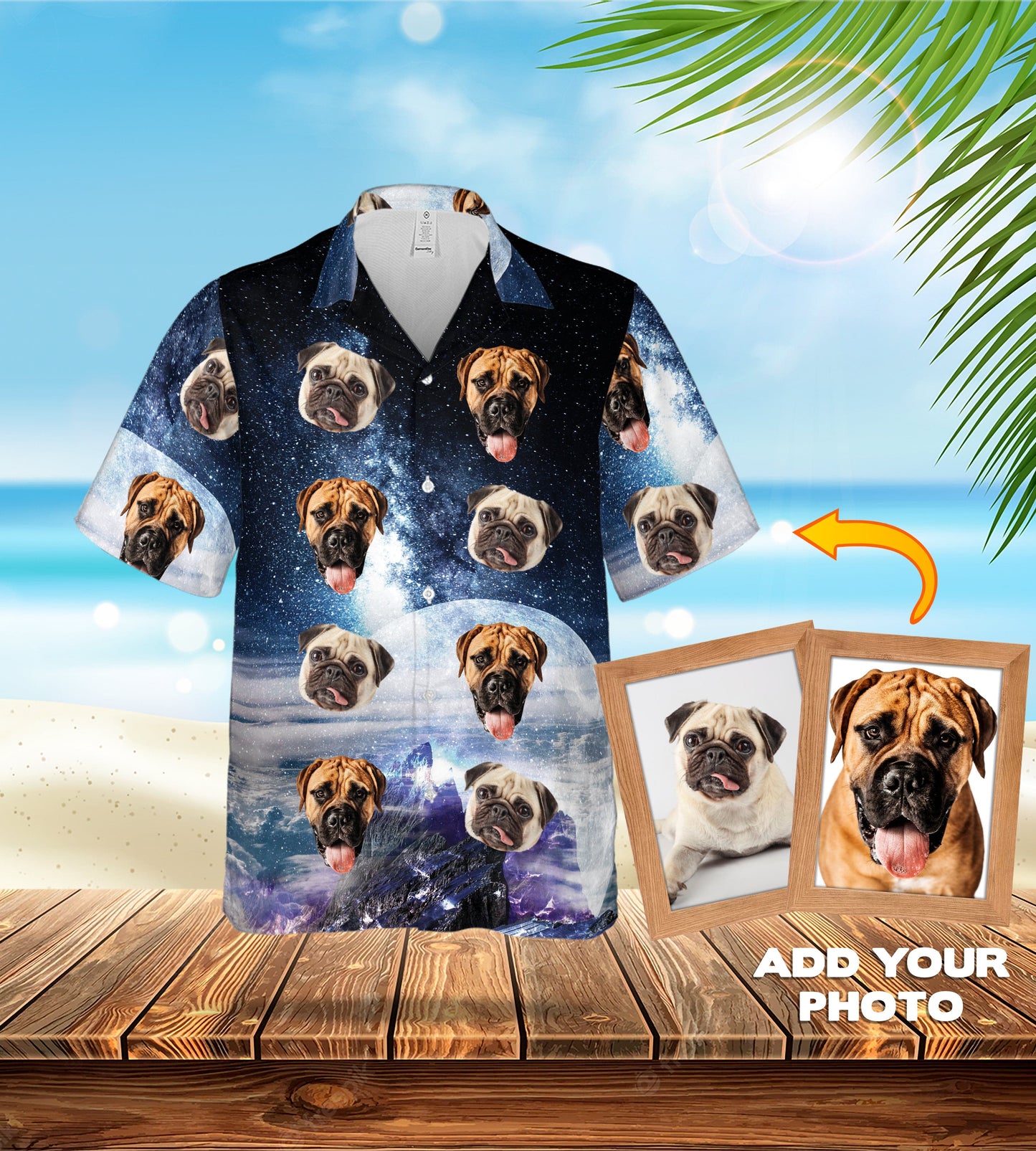Custom Hawaiian Shirt (Galaxy: 1-7 Pets)