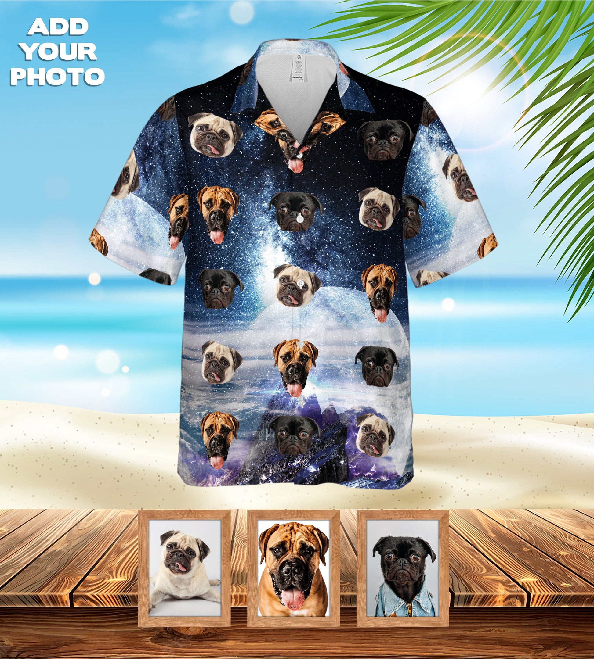 Custom Hawaiian Shirt (Galaxy: 1-7 Pets)