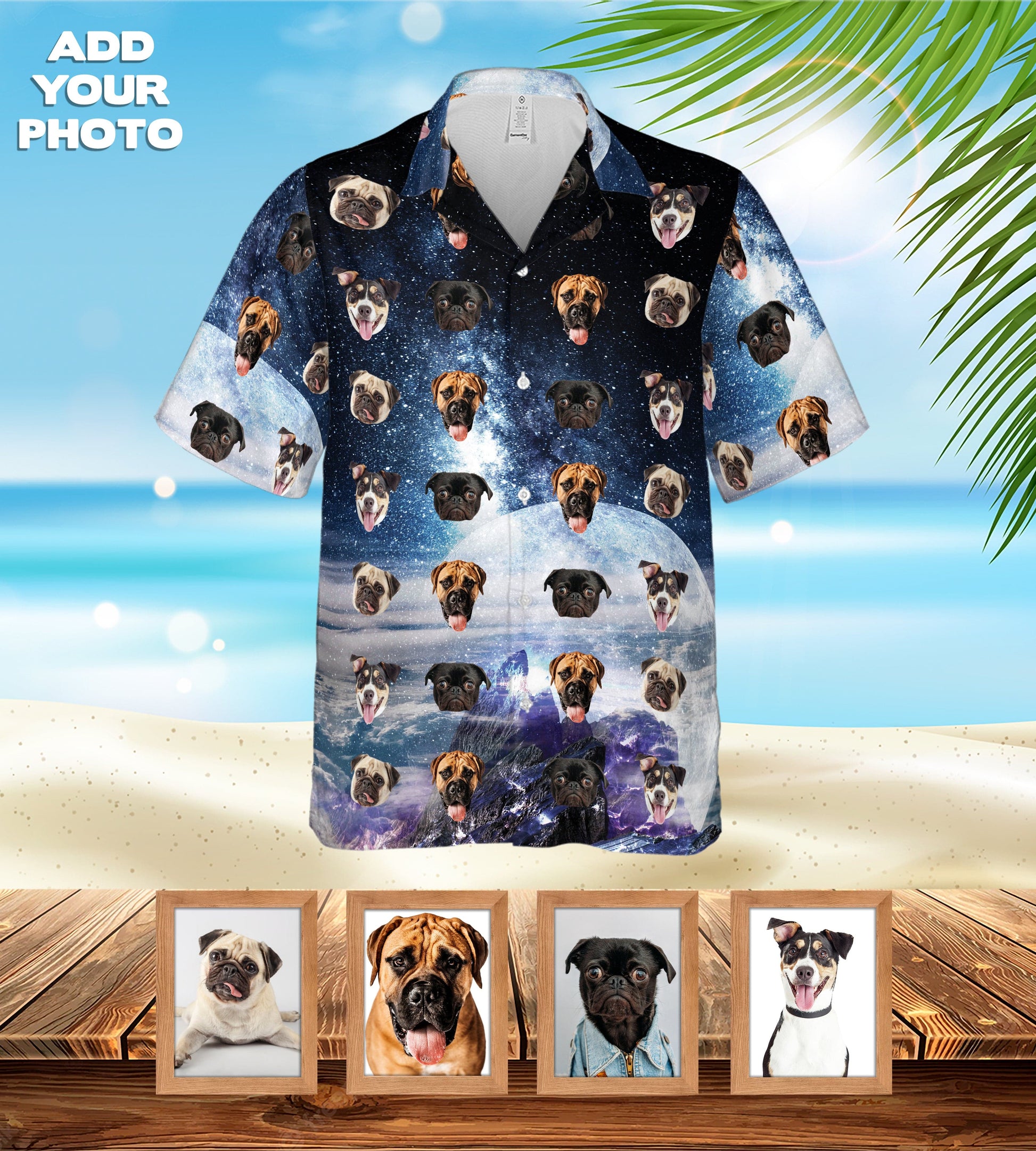 Custom Hawaiian Shirt (Galaxy: 1-7 Pets)