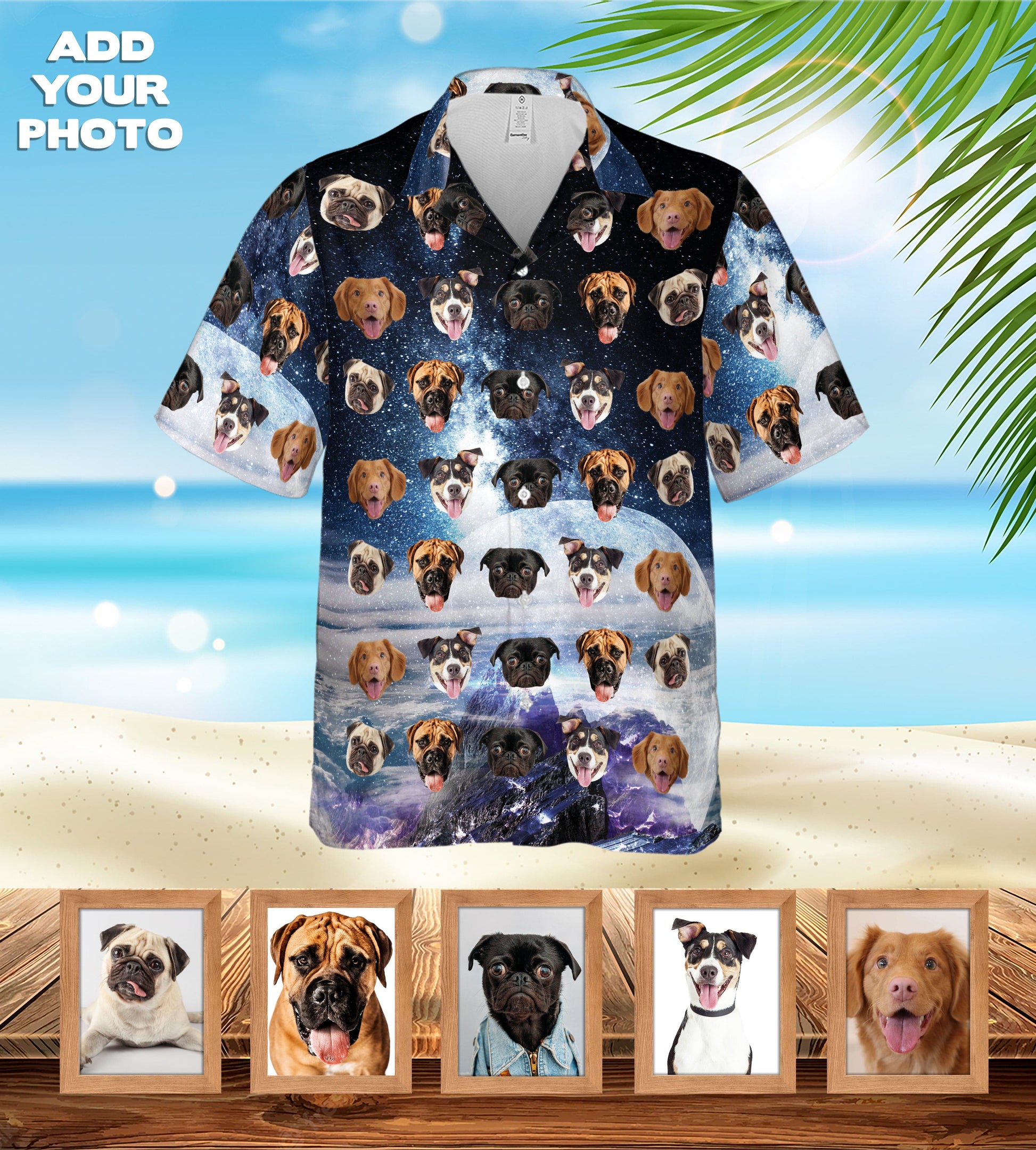 Custom Hawaiian Shirt (Galaxy: 1-7 Pets)