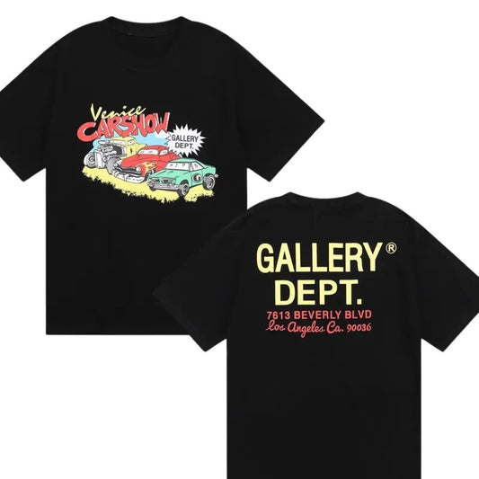 Gallery Dept. Car T-Shirt, Letter and Skull Tee, Car lover shirt, High Street Tops, Casual Shirt, Streetwear, Carshow...
