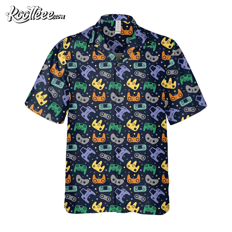 Game Controller Shirt, Video Game Hawaiian Shirt