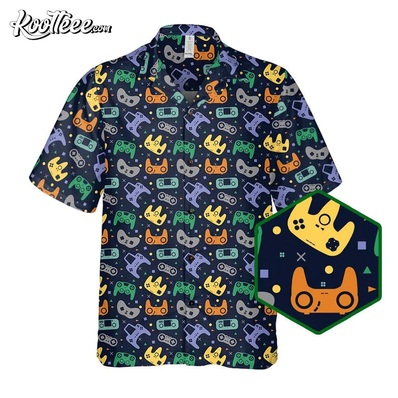 Game Controller Shirt, Video Game Hawaiian Shirt