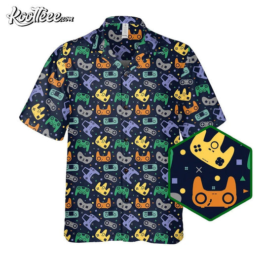 Game Controller Shirt, Video Game Hawaiian Shirt