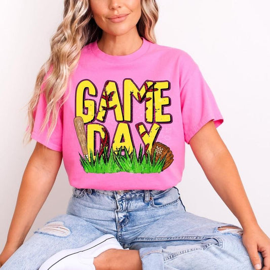 Game Day Softball Inlay DTF Transfers - THIS IS NOT A SHIRT Hoodie, Sweatshirt | InkThreadWorks.com