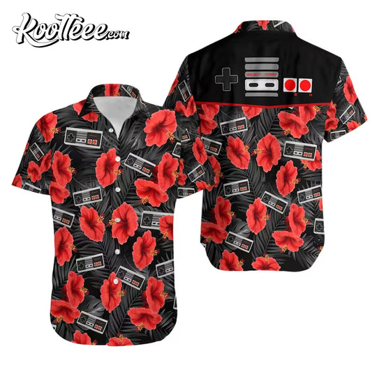 Gamer Gamepad Game Controller Hawaiian Shirt