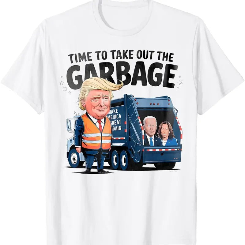 Garbage For Trump 2024 Funny Time To Take Out Garbage Biden T-Shirt