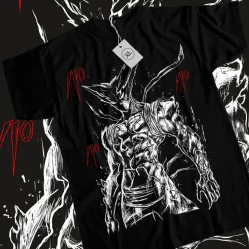 Garou T-shirt One Punch Shonen King Horror Anime Manga Gift black shirt All Size