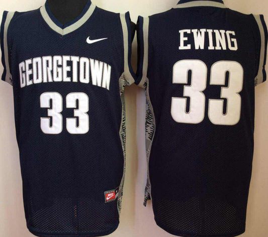 Georgetown Hoyas BLUE #33 Patrick Ewing