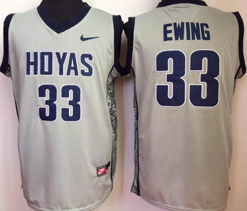 Georgetown Hoyas GRAY #33 Patrick Ewing