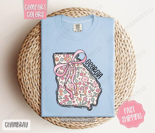 Georgia Comfort Colors State Tshirt, Cute Georgia Shirt, Georgia Tshirt, Georgia Shirt Hoodie, Sweatshirt