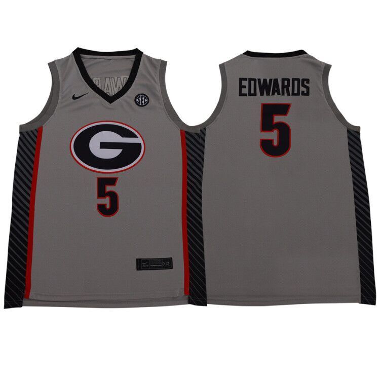 Georgia Bulldogs #5 Anthony Edwards Basketball