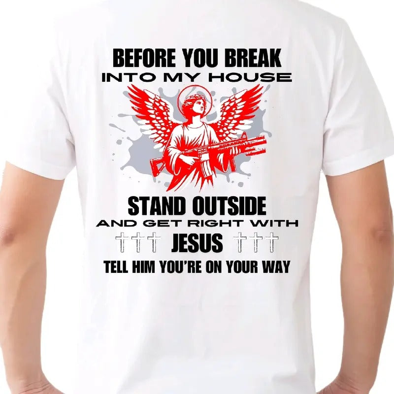 Get Right With Jesus T-shirt Menswear, cotton Top Underwear, Crewneck t shirt Hoodie, Sweatshirt | InkThreadWorks.com
