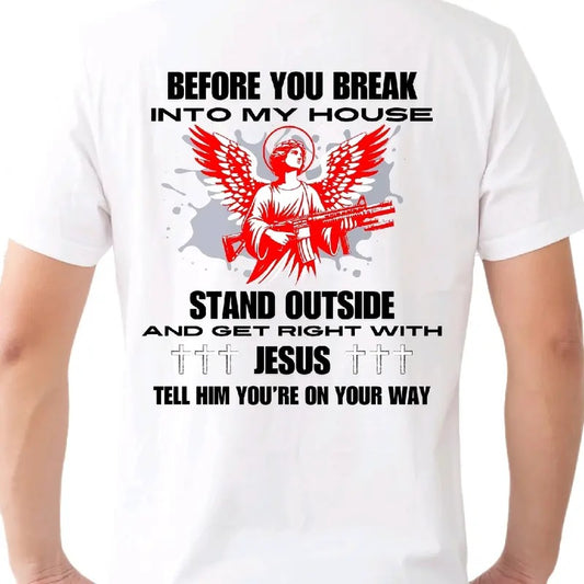 Get Right With Jesus T-shirt Menswear, cotton Top Underwear, Crewneck t shirt Hoodie, Sweatshirt | InkThreadWorks.com