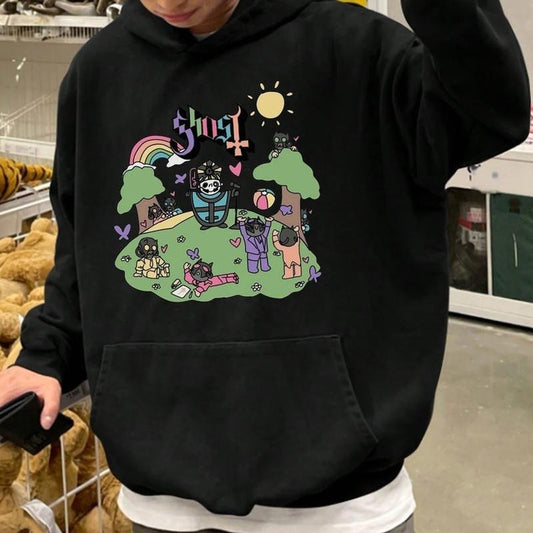 GhOst Band Sweatshirt, Metal Head Rock Band TShirt Hoodie, Gift For Rock Lovers L | InkThreadWorks.com