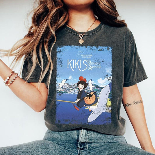 Ghibli Kiki Delivery Shirt, Ghibli Shirt, Spirited, Ponyo ,Totoro Shirt, Miyazaki Hayao, Ghibli Fans Shirt, Studio Ghibli...