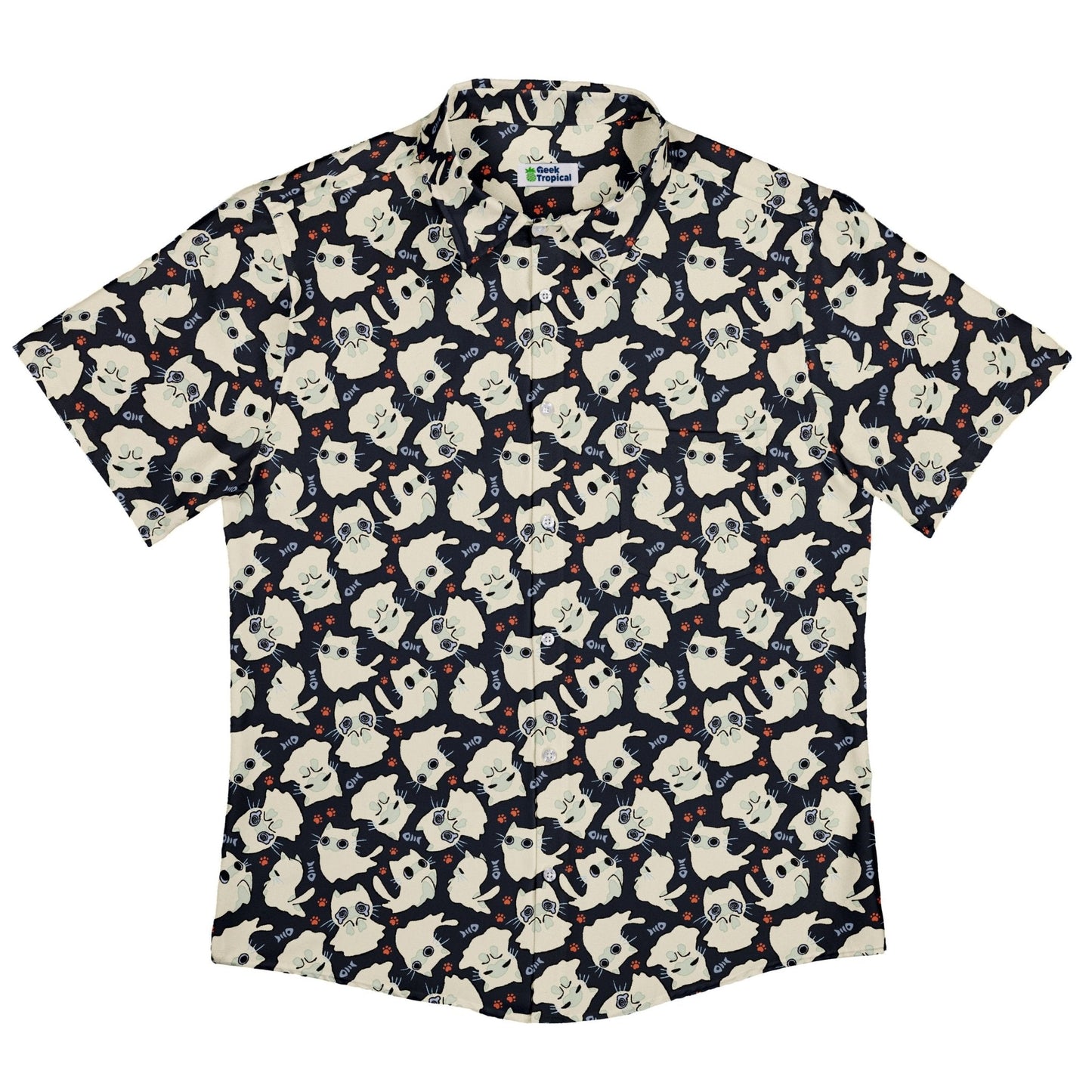 Ghost Cats Button Up Shirt
