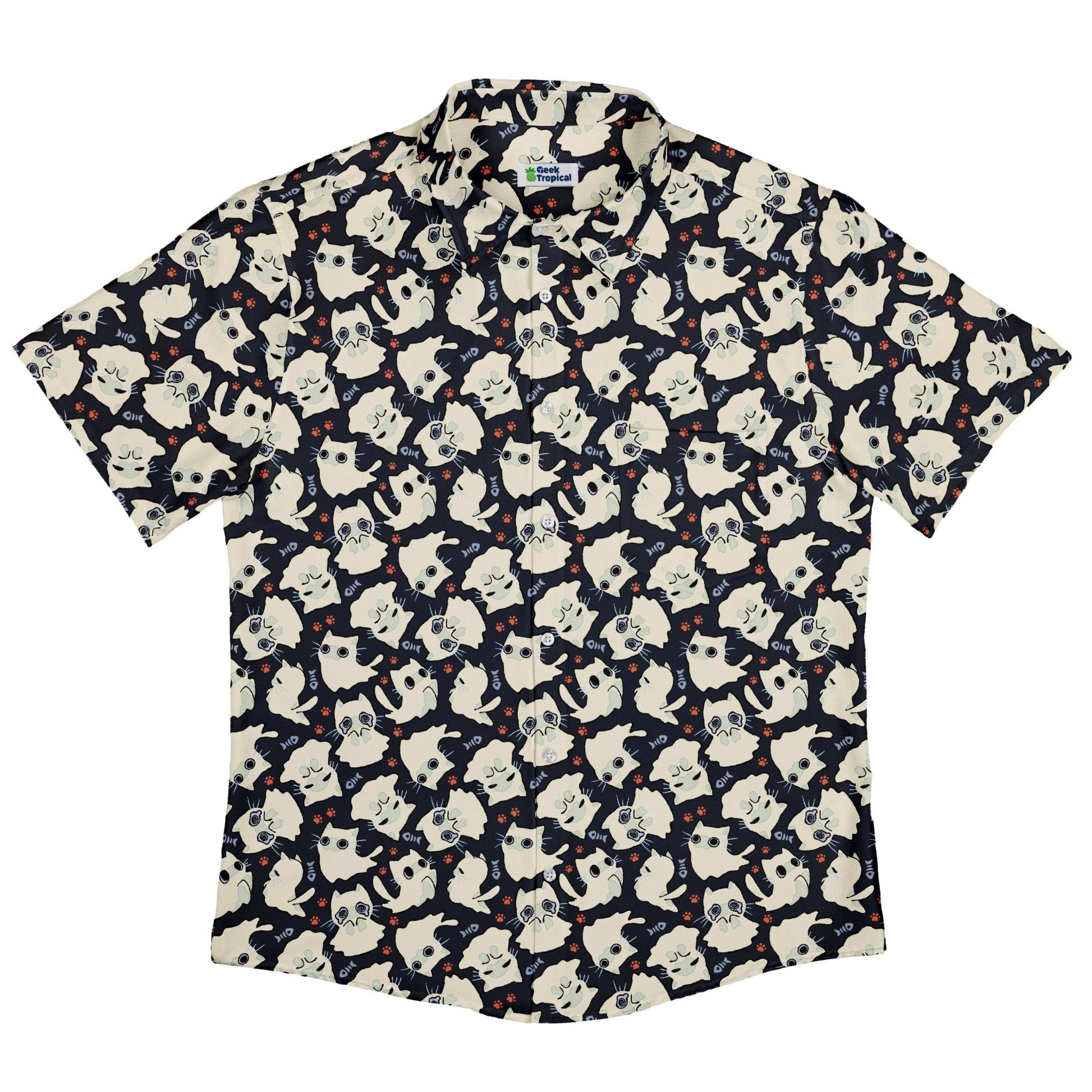 Ghost Cats Button Up Shirt