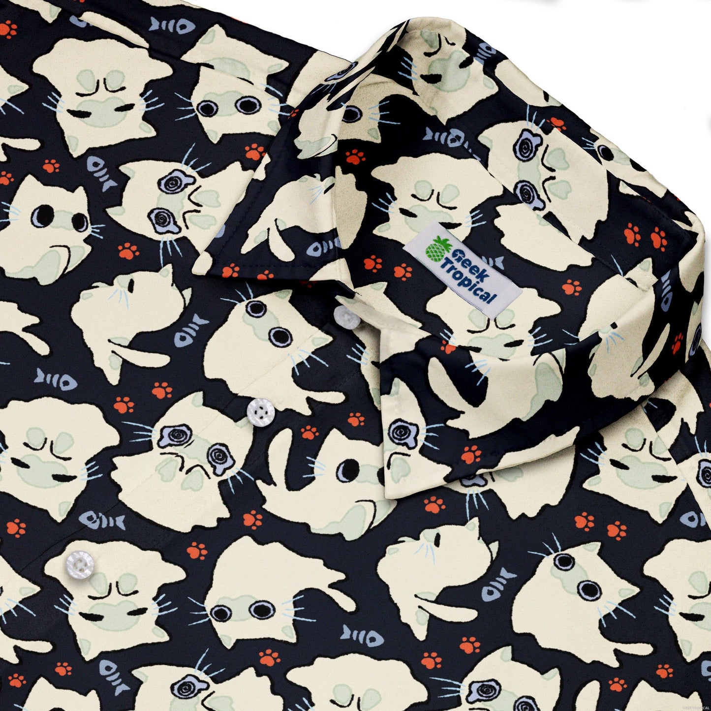 Ghost Cats Button Up Shirt