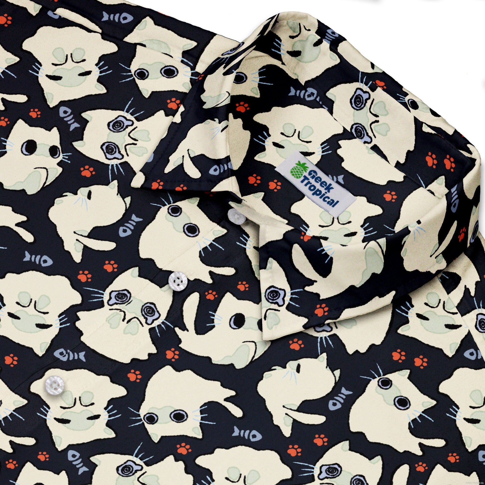 Ghost Cats Button Up Shirt