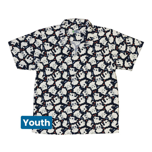 Ghost Cats Youth Hawaiian Shirt