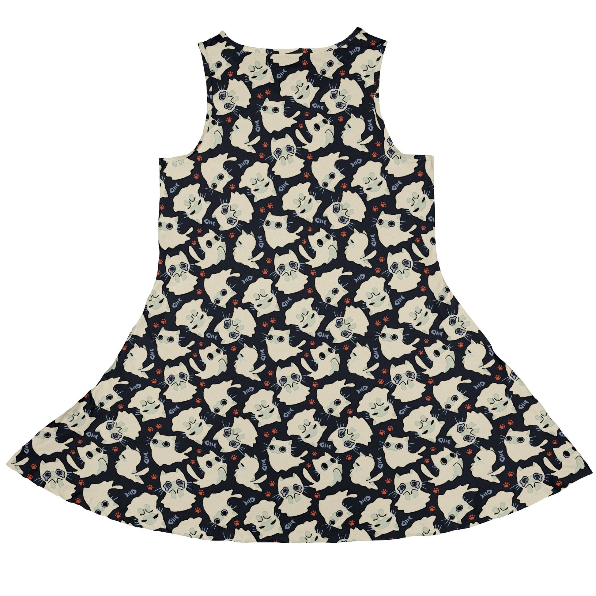 Ghost Cats Sleeveless Dress