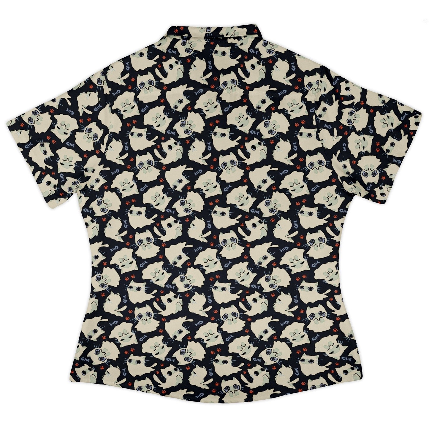 Ghost Cats Curvy Button Up Shirt