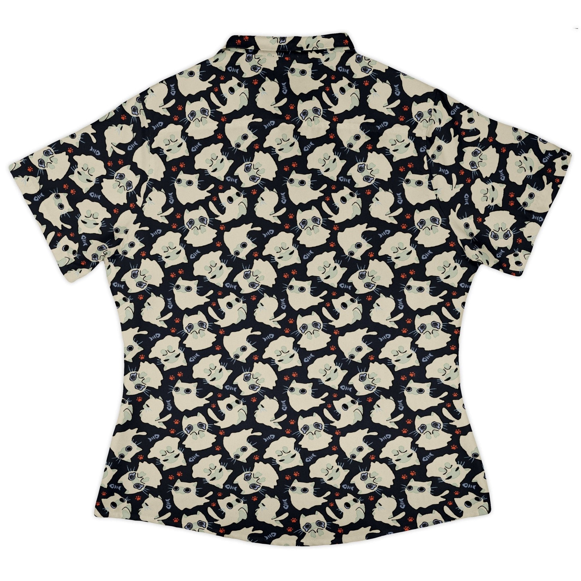 Ghost Cats Curvy Button Up Shirt