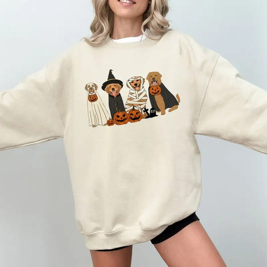 Ghost Dogs Sweatshirt, Ghost Dogs Halloween Sweater, Halloween Dog Sweatshirt, Halloween Sweatshirt, Ghost Sweatshirt,...