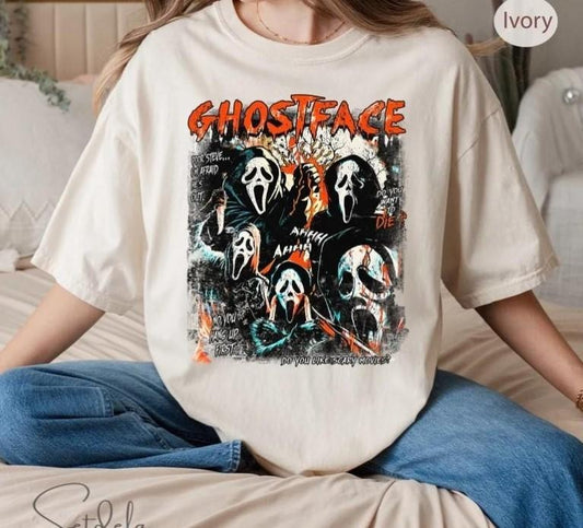 Ghost Face Halloween Shirt Halloween Ghost Face Lover T-shirt Hoodie, Sweatshirt | InkThreadWorks.com