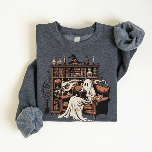 Ghost Reading Books Sweatshirt, Acotar Ghost Sweatshirt, Acotar Sweatshirt,Bookish Ghost Sweatshirt T-Shirts, Hoodie