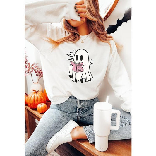 Ghost Reading Smut, Ghost Book Sweatshirt, Bookish Spooky Season, Funny Halloween Crewneck, Booktok  T-shirt, sweater and...
