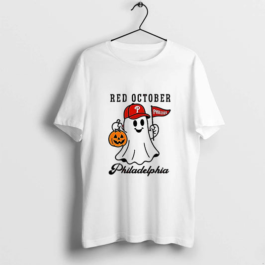 Ghost Red October Philadelphia Phillies Halloween Tshirts Sweater
